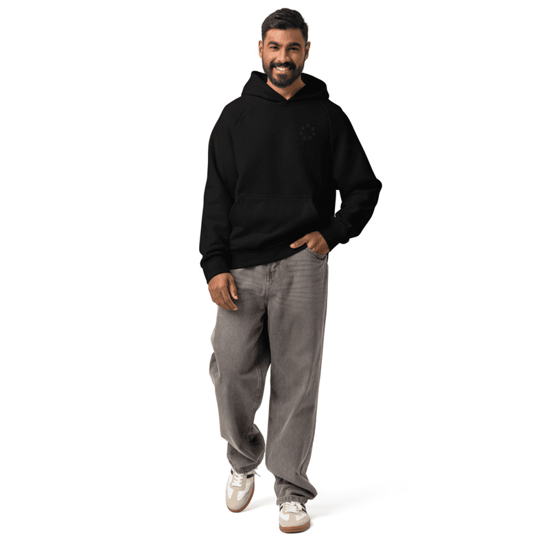 Santura Super Heavyweight Hoodie  / Black / XS