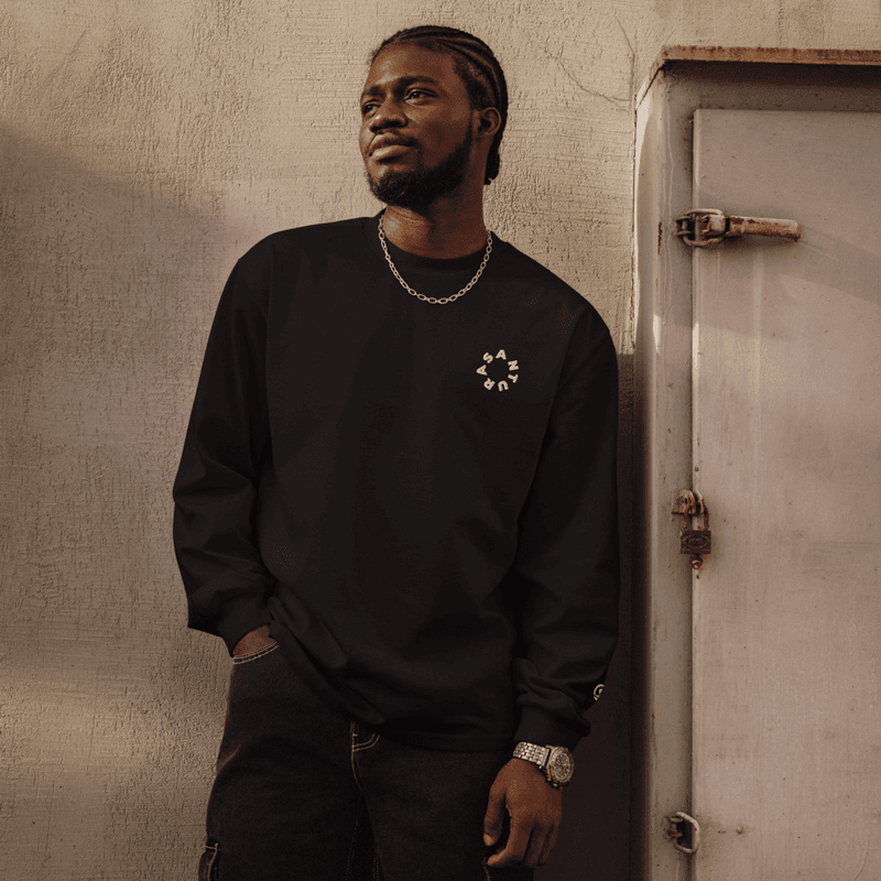Santura Premium heavyweight long sleeve shirt / Black / S